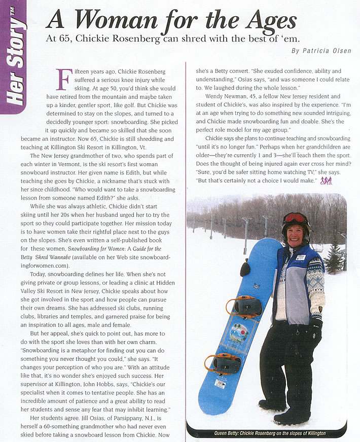Chickie in Her Sports Magazine