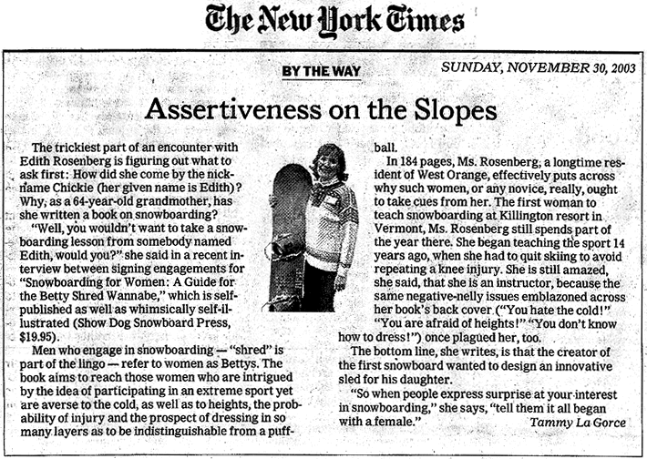Chickie in The New York Times