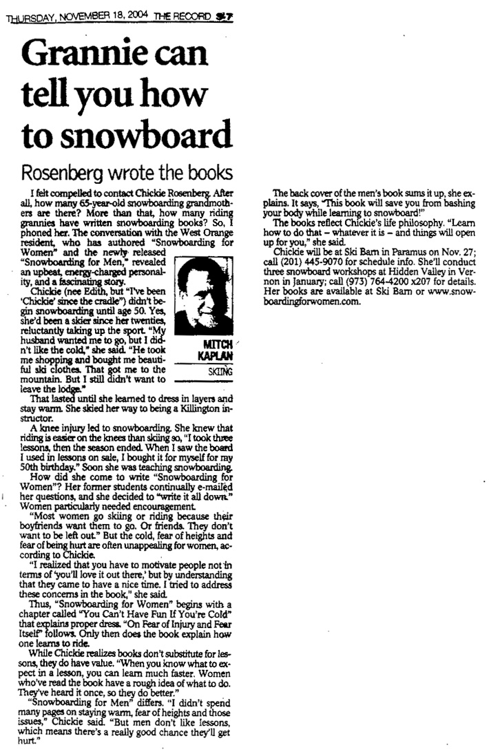 Chickie in The Record
