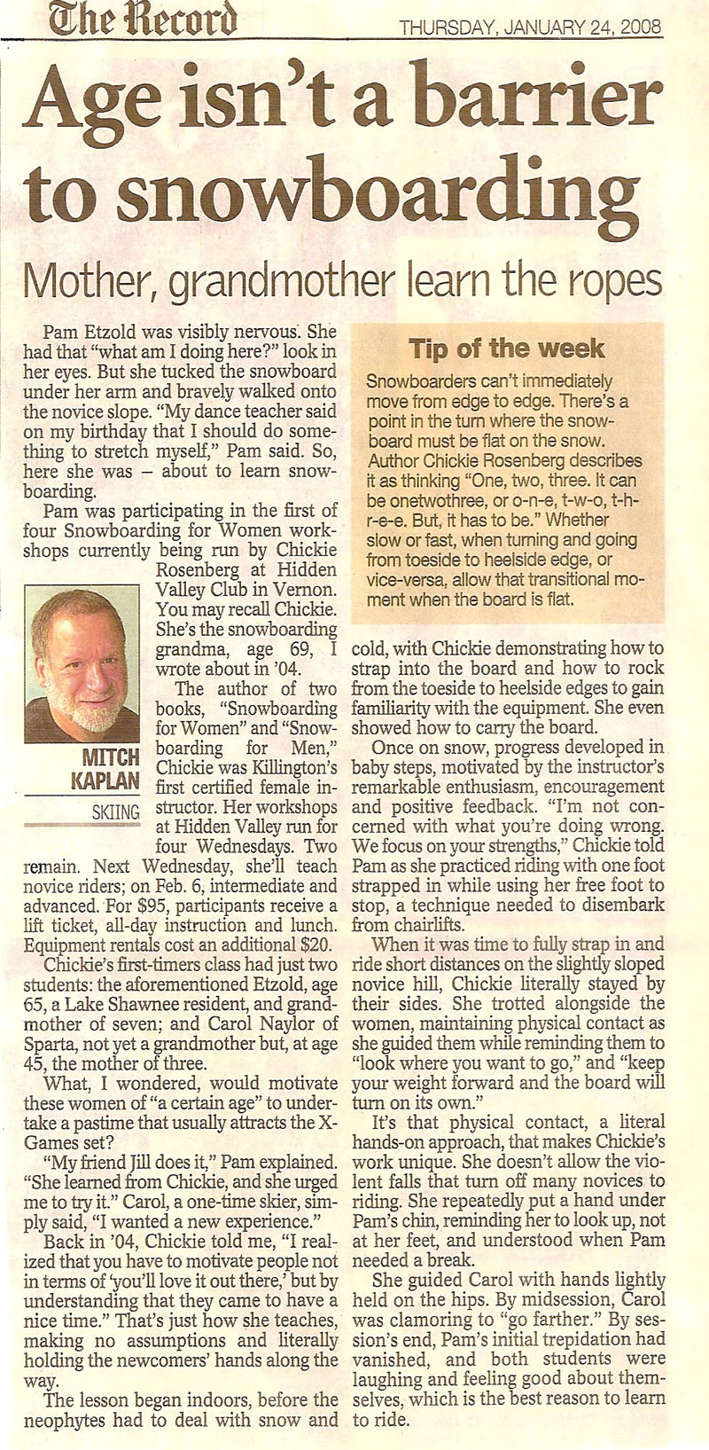 Chickie in The Record